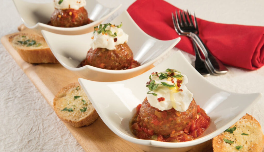 Arrabbiata Ricotta Meatballs Rustica