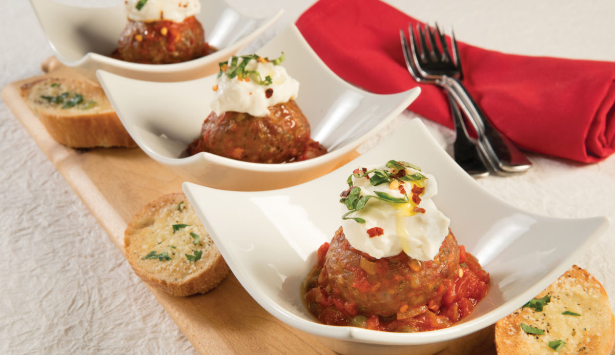 Arrabbiata Ricotta Meatballs Rustica