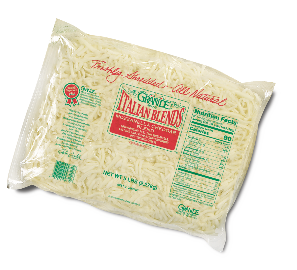 00712-Grande Mozzarella Cheddar Blend Shred 5lb