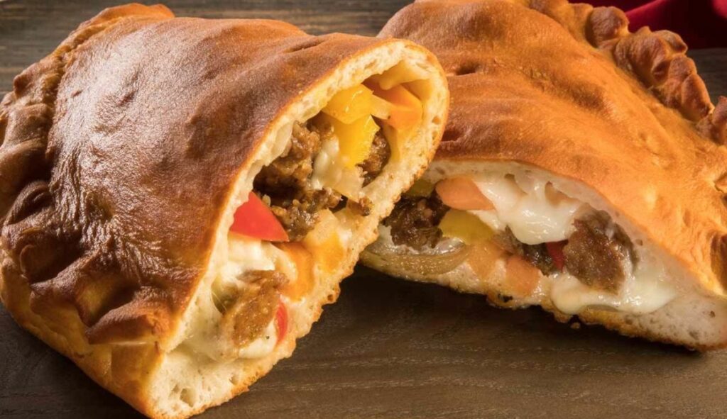 Burrata Sausage and Pepper Calzone