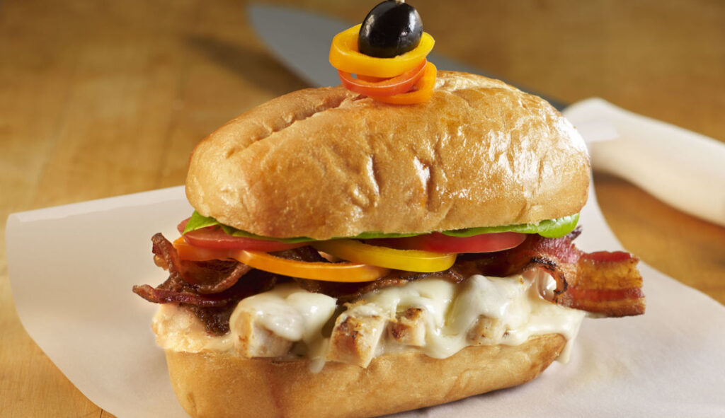 chicken alfredo melt