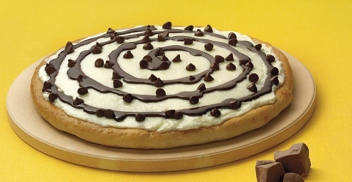 Chocolate Swirl Dessert Pizza
