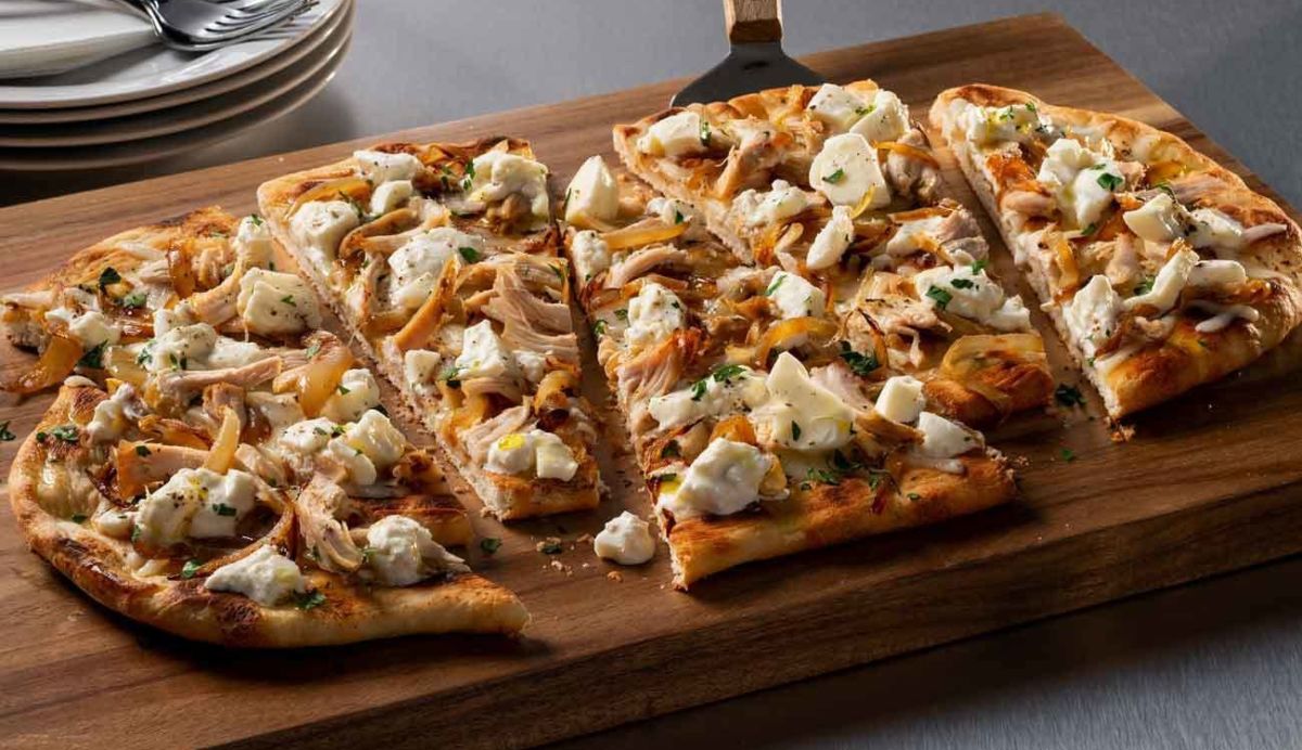 chicken burrata flatbread