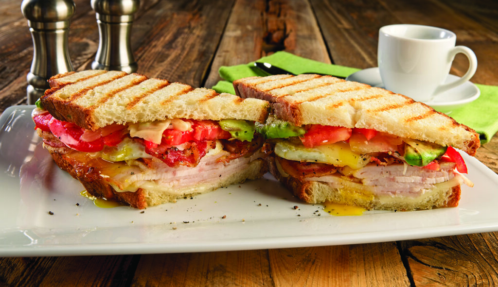 turkey bacon egg panini