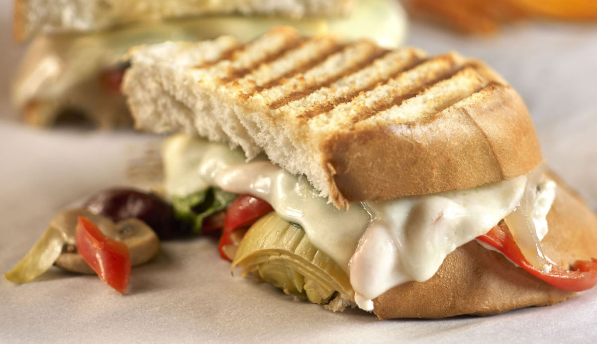 Mediterranean Roasted Vegetable & Ricotta Panini