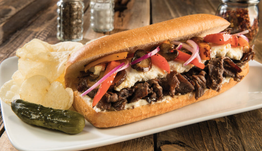 ricotta pepper steak sandwich